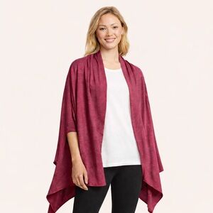 Eddie Bauer Daisy Travel Wrap One Size Pink Cozy Layering Piece Travel